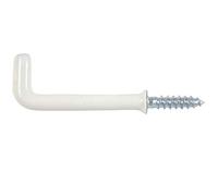 Merriway BH00049 Ganci a Squadra per Tazze a Vite con Spalla, Rivestimento in Plastica, Bianco, 32 mm, Set di 25 Pezzi