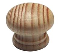 Merriway BH00416 Pomello per Porta di Pino Non Verniciato, Bianco, 30 mm/1.1/4 inch, Set di 10 Pezzi