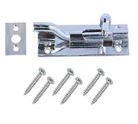 Merriway BH00777 Chiavistello Angolato per Porta, Montaggio di Superficie, Finitura Cromata, Bianco, 100 mm