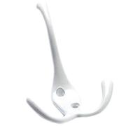 Merriway BH00831 Gancio Appendiabiti Triplo, Bianco