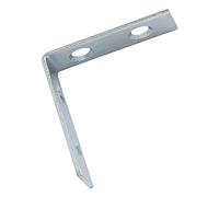 Merriway BH01109 Squadrette Angolari di Supporto in Acciaio Zincato Lucido, Bianco, Pack of 4, Set di 4 Pezzi