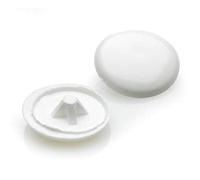 Merriway BH01140 Tappi Coprivite per Viti Pozidriv e con Testa a Croce, Bianco, Set di 100 Pezzi