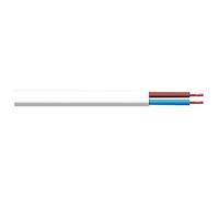 Merriway BH01450 Cavo a Sezione Rotonda a Due Conduttori 2182Y, Bianco, 10 m x 0.5 mm