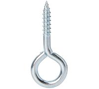Merriway BH01680 Occhielli a Vite in Acciaio Zincato, Bianco, 55 mm, Set di 12 Pezzi