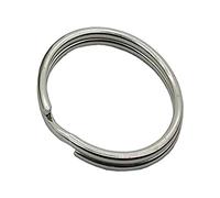 Merriway BH01821 Anello Portachiavi a Molla Aperto, Bianco, 16 mm, Set di 20 Pezzi