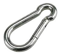 Merriway BH02009 Gancio a Moschettone in Acciaio, Bianco, 6 mm, Set di 2 Pezzi