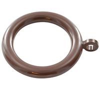Merriway BH03187 Anelli per Aste per Tende in Plastica con Occhiello Fisso, Marrone Scuro, 28 mm, Set di 8 Pezzi