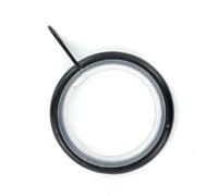 Merriway BH03200 Anelli per Aste per Tende in Metallo, Tipo Silent con Occhiello Fisso, Nero, Set di 8 Pezzi