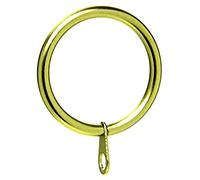 Merriway BH03242 Anelli per Aste per Tende in Metallo con Occhiello Fisso, Nero, Set di 8 Pezzi