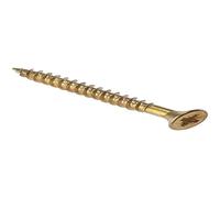 Merriway BH03552 Vite a Testa Svasata, Doppia Filettatura, Avvitamento Rapido, Anodizzata Ottone, Bianco, 1-Inch x 8 mm, Set di 100 Pezzi