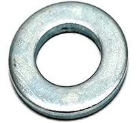 Merriway BH03682 Rondella Piatta in Acciaio Zincato Lucido, M4, Bianco, Set di 25 Pezzi