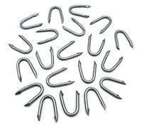 Merriway BH03721 Chiodo a U in Acciaio Anodizzato per Reti, Quantità 100 G, Bianco, 20 mm, Set di 100 Pezzi