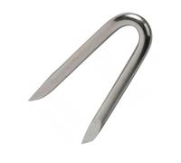 Merriway BH03726 Chiodo a U in Acciaio Anodizzato per Reti, Quantità 50 G, Bianco, 30 x 3.56 mm, Set di 50 Pezzi