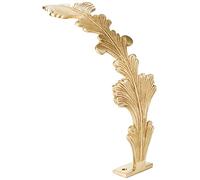 Merriway BH03841 Gancio di Sostegno Tende, in Ottone con Motivo Classico a Foglia, Bianco