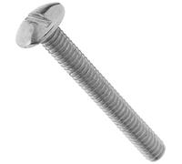 Merriway BH03991 Vite Interamente Filettata di Ricambio per Maniglie e Pomelli di Porte e Ante di Armadi e Credenze, Finitura Zincata, Bianco, 30 mm, Set di 10 Pezzi