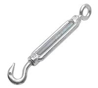 Merriway BH04225 Tenditore a Vite con Gancio e Occhiello per Corde e Cavi, M5, Bianco, Pack of 3, Set di 3 Pezzi