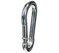 Merriway BH04345 Anello a Moschettone in Acciaio Zincato Lucido, Aggancio Rapido, M7, Bianco, Set di 2 Pezzi