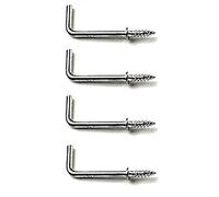 Merriway BH04449 Ganci a Squadra per Tazze a Vite con Spalla, Finitura Cromata, Bianco, Pack of 10, Set di 10 Pezzi