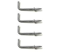 Merriway BH04450 Ganci a Squadra per Tazze a Vite con Spalla, Finitura Cromata, Bianco, 19 mm, Set di 24 Pezzi