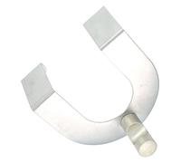 Merriway BH04679 Appendiabiti sopra-Porta a Cavaliere a U con Gancio a Perno con Tacca, Finitura Cromo Satinato, Bianco