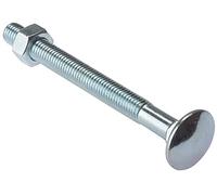 Merriway BH04898 Bullone e Dado ZP M10 x 150 mm, Argento, Set di 10 Pezzi