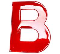 Merriway BH04972 Carattere Alfabetico Autoadesivo, Riflettente, Lettera B, Rosso, 75 mm