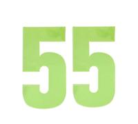 Merriway BH05619 Carattere Numerico Autoadesivo, Riflettente, Numero 5, Giallo, 150 mm, Set di 2 Pezzi