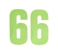 Merriway BH05620 Carattere Numerico Autoadesivo, Riflettente, Numero 6, Giallo, 150 mm, Set di 2 Pezzi