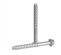 Merriway BH05759 Bullone a Testa Esagonale Autofilettante per Calcestruzzo, Bianco, Set di 4 Pezzi