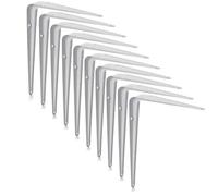 Merriway BH06751 - Staffe per mensole da parete, in acciaio, 20 x 15 cm, colore: Bianco