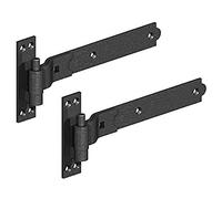 Merriway BH06850 - Cerniere per cancello con gancio e fascia a gomito, 250 mm, confezione da 2