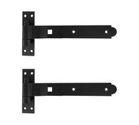 Merriway BH06851 - Cerniere resistenti per cancelli, con collo a gomito, 300 mm, confezione da 2, 30,5 cm, colore: Nero