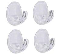 Merriway BH06879 Bulk Hardware - Gancio autoadesivo a forma ovale, in plastica trasparente, 40 mm, confezione da 4