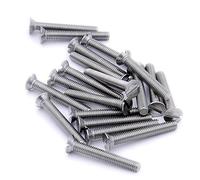 Merriway BH06942 Bulk Hardware-Viti per Macchina in Acciaio Inox 316 A4, con Intaglio Svasato, M6 x 50 mm, Confezione da 20, tonalità Argento