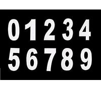 Merriway BH07146 - Numeri adesivi in vinile da 0 a 9, 75 mm, colore: bianco