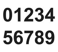 Merriway BH07148 - Numeri adesivi in vinile da 0 a 9, 75 mm, colore: nero