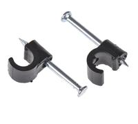 Merriway BH07894 - Fermacavi rotondi, 6 mm, confezione da 100, colore: Nero