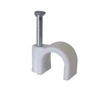 Merriway BH07895 - Fermacavi rotondi, bianchi, 4 mm, confezione da 100