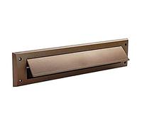 Merriway StormSeal BH05983 - Coperchio per cassetta delle lettere con patta per uso interno o esterno, 343 x 80 mm, colore: Marrone