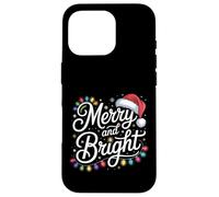 Merry and Bright Red Santa Hat Christmas Lights Custodia per iPhone 16 Pro