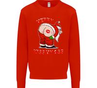 Merry Bacio My Ass Divertente Natale Rude Kids Felpa Maglione