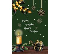 Merry Birthday Happy Christmas: Gratitude Notebook with Motivation Quotes