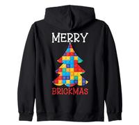 Merry Brickmas Block Building Brick Christmas Master Builder Felpa con Cappuccio