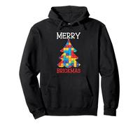 Merry Brickmas Block Building Brick Christmas Master Builder Felpa con Cappuccio
