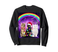 Merry Catmas Cat Christmas in Space Funny Kittens Cats Xmas Felpa