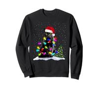 Merry Catmas Cat Christmas Tree Lights Xmas Kittens Lovers Felpa