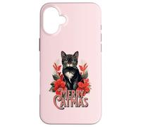 Merry Catmas Christmas Cat Mom Feline Lover Festivity Custodia per iPhone 16 Plus