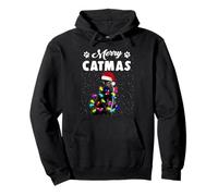 Merry Catmas Funny Cat Christmas Xmas Kittens Lovers Felpa con Cappuccio