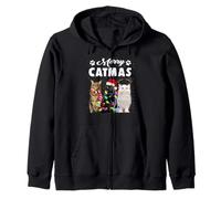 Merry Catmas Funny Cat Christmas Xmas Kittens Lovers Felpa con Cappuccio