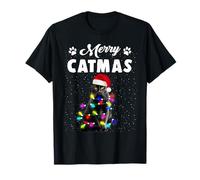 Merry Catmas Funny Cat Christmas Xmas Kittens Lovers Maglietta